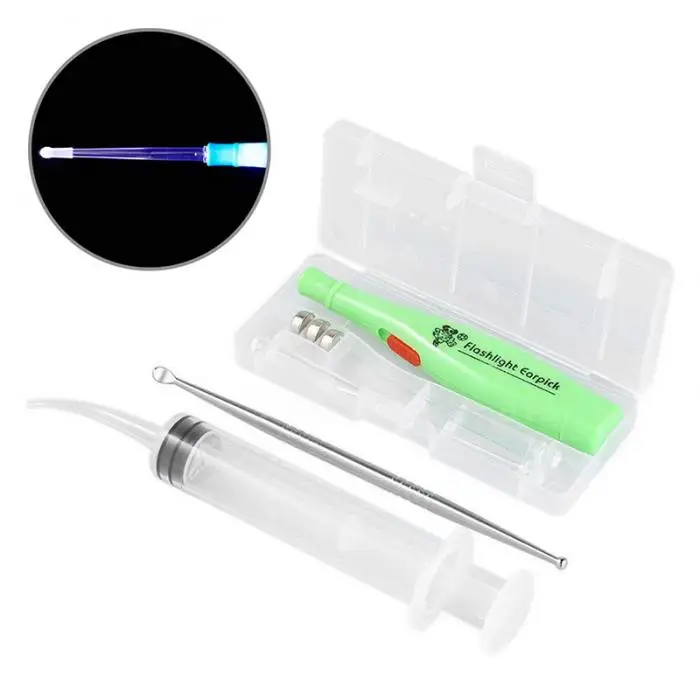 СВЕТОДИОДНЫЙ Набор инструментов для удаления ушной серы из нержавеющей стали Earpick Tonsil камень экстрактор RJ99