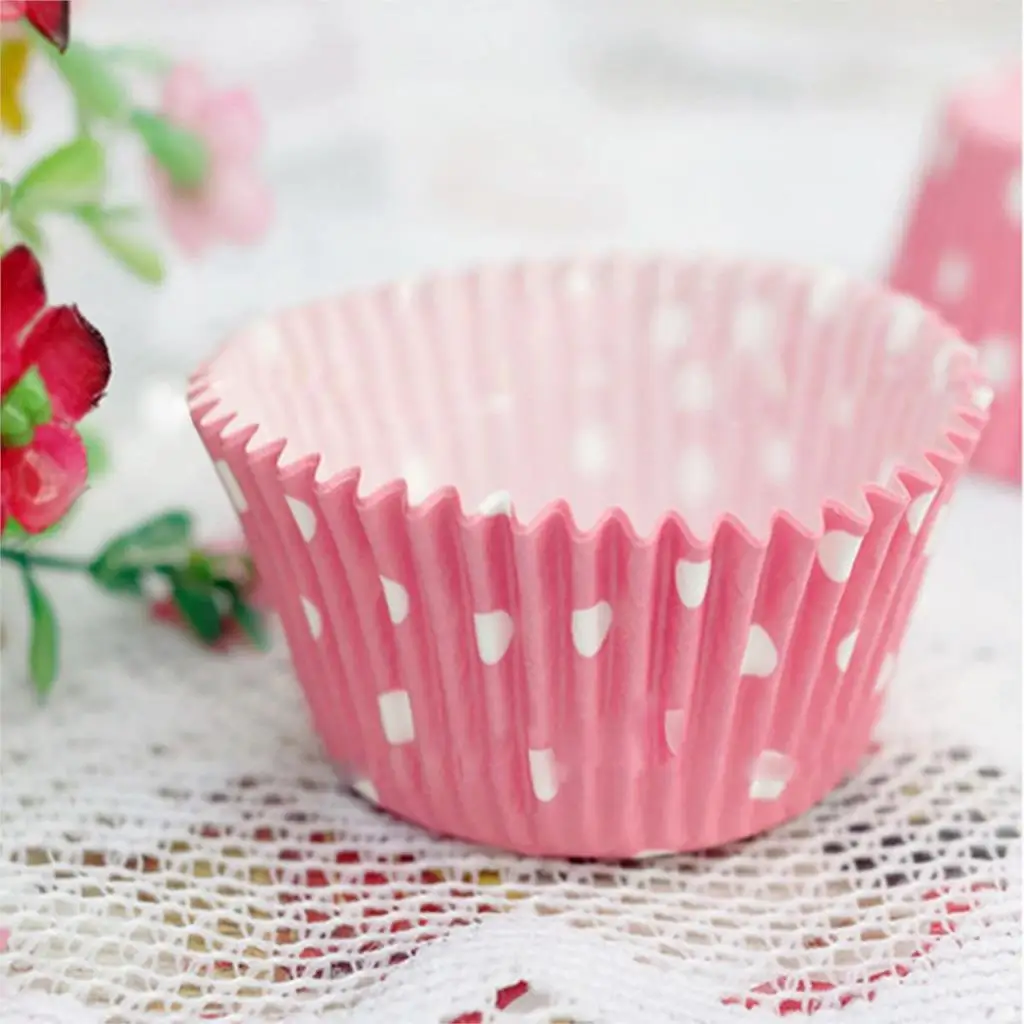 100 шт Красочные радужные бумажные торты для кексов подстилки выпечки коробка