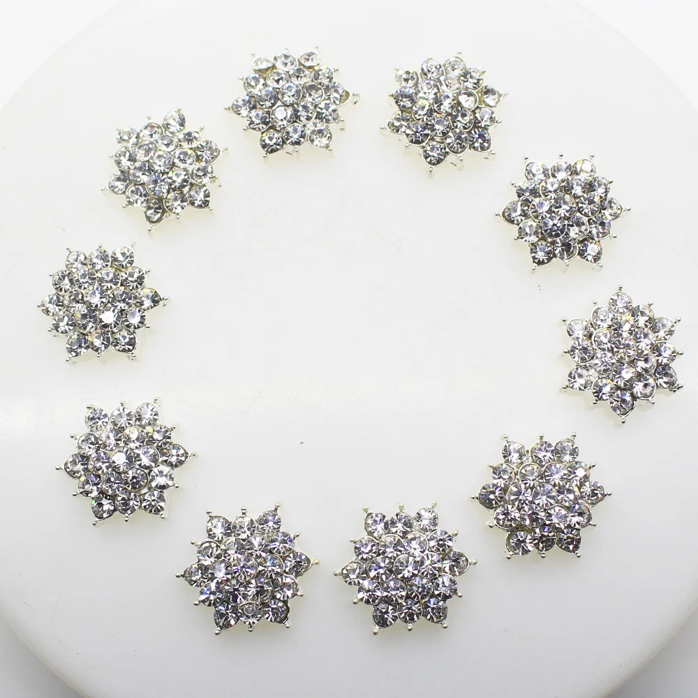 10 шт./лот 15 мм для творчества новорожденных с металлическим покрытием плоским