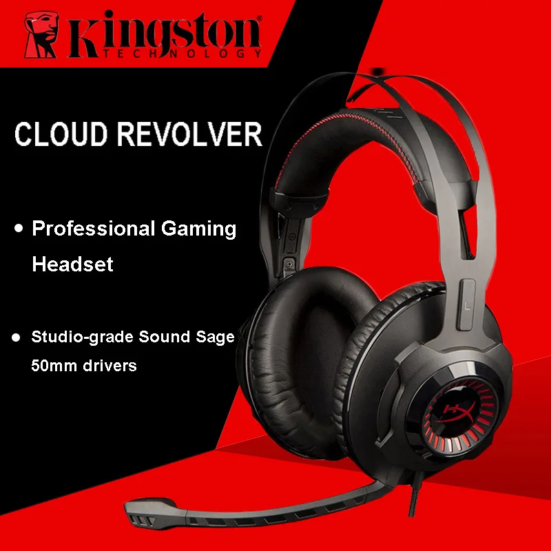 Игровая гарнитура kingston HyperX Cloud Revolver черные наушники с микрофоном для ПК, Xbox One, Xbox One S, PS4, PS4 Pro, Mac
