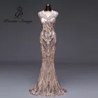 Женское вечернее платье-русалка, роскошное платье с блестками для выпускного вечера вечерние сексуальное платье с открытой спиной, длинное платье для женщин