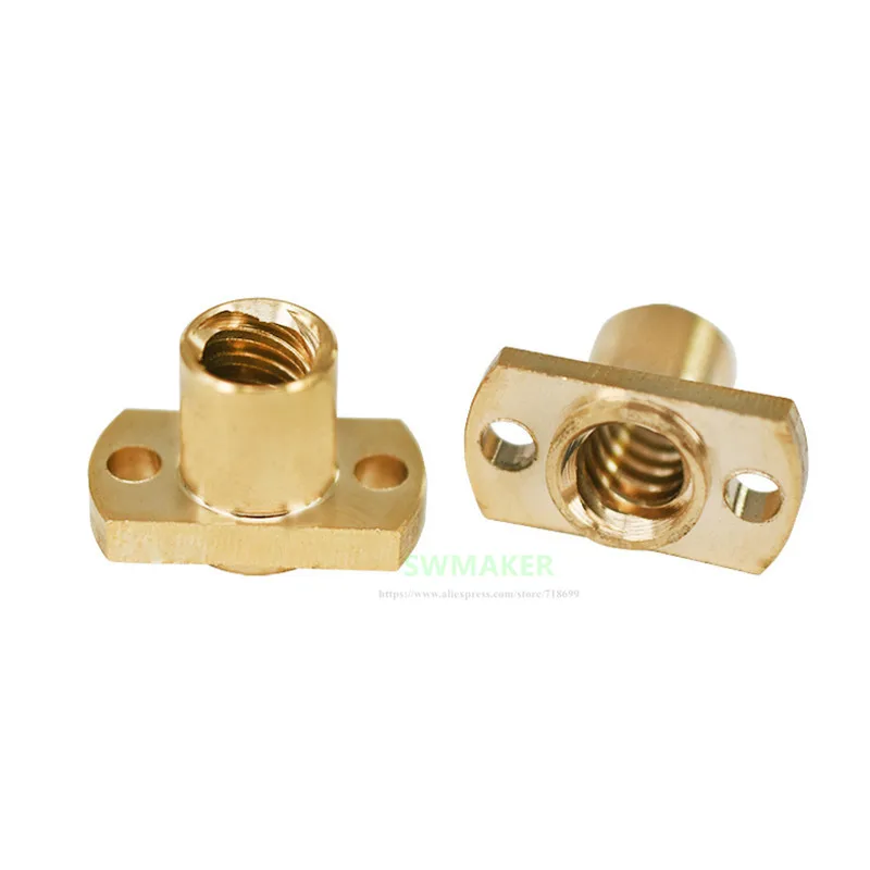 

5pcs TR8 lead screw brass nut T8*8 Trapezoidal Screw Nuts Pitch 2mm guide 8mm for 3D printer parts