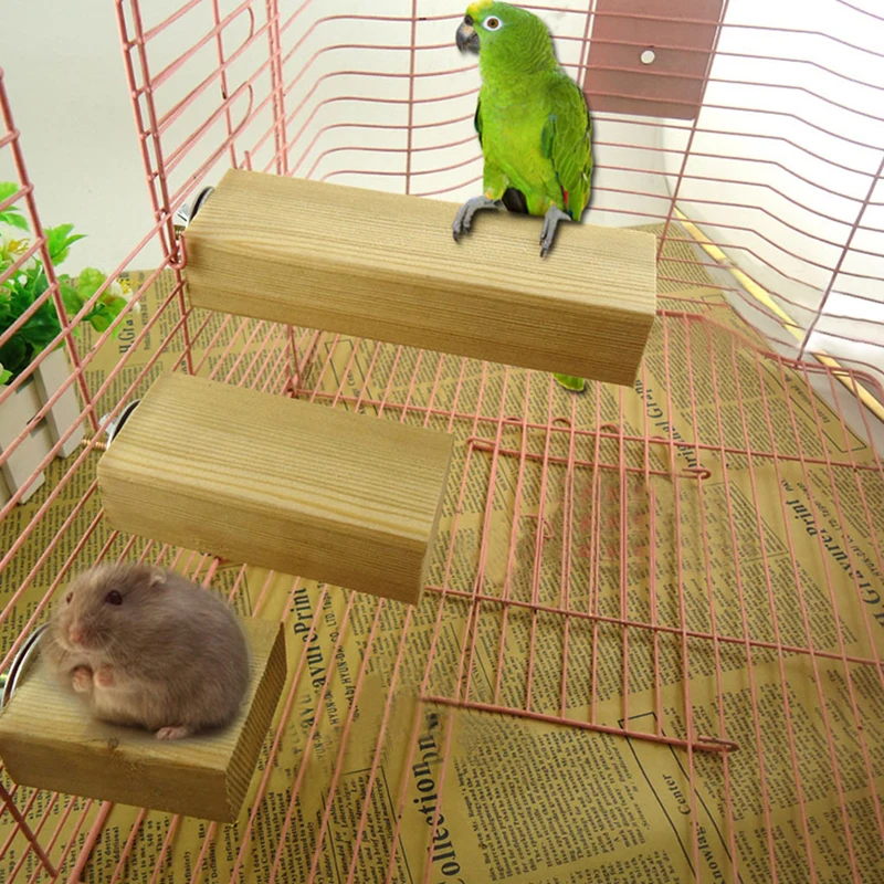 Деревянный Попугай Клетка Для Птиц Окуней Стенд Платформа Pet Волнистый