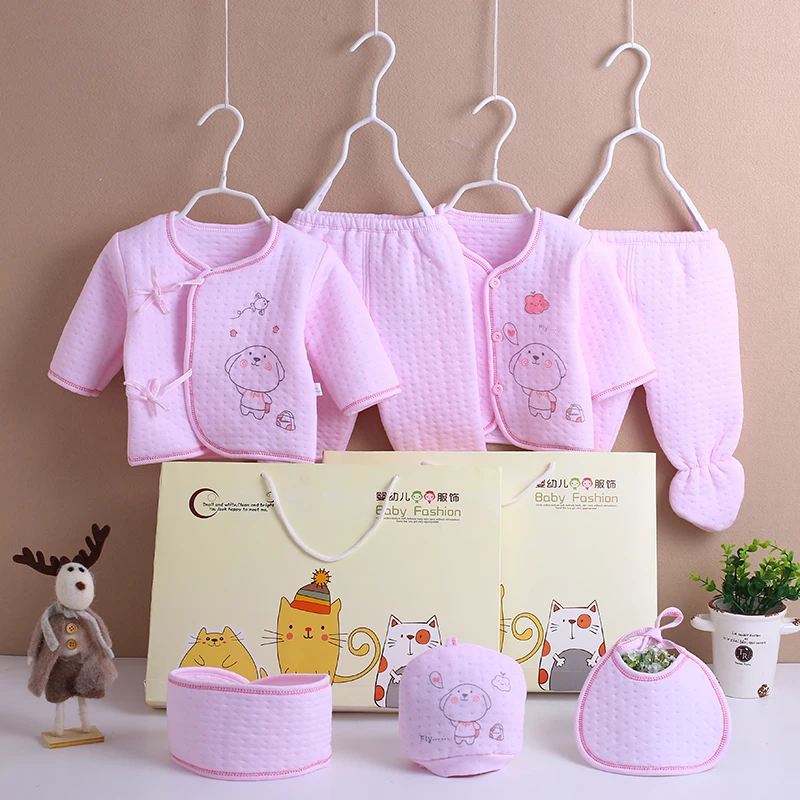 Комплекты для новорожденных (7 шт./компл.) хлопковое теплое нижнее белье младенцев