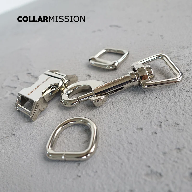 

20sets/lot (metal buckle+adjust buckle+D ring+metal dog clasp/set) 15mm diy parts provide laser engraving service customize LOGO