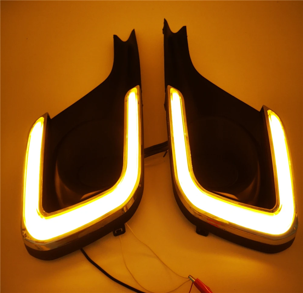 Автомобильный мигающий 1 комплект led drl дневные ходовые огни с противотуманной лампой отверстие крышка функция поворотник для suzuki swift