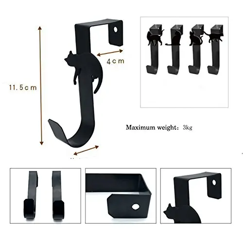 4 шт. крючок для двери кошка один декор Экономия пространства Органайзер стойка