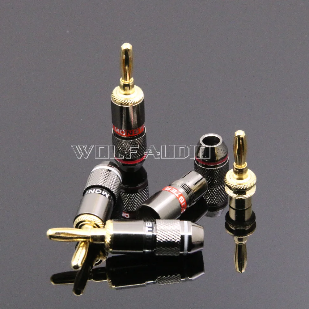 

2 Pairs Of High Quality Power Amplifiers RCA Terminals Gold Plated Terminal / Speaker Banana Plug