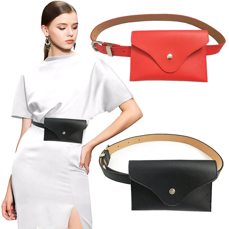 Женский кожаный ремень простой с украшением | Аксессуары для одежды