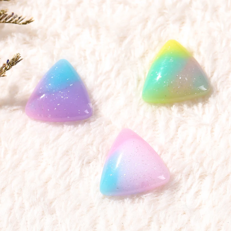 Треугольные Подвески с плоской задней поверхностью из смолы 18 шт./лот 23 мм