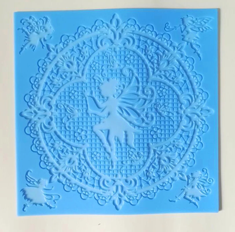 MX115 Феи цветочный узор Кружева Плесень Силиконовый Сахар Pad украшение для края