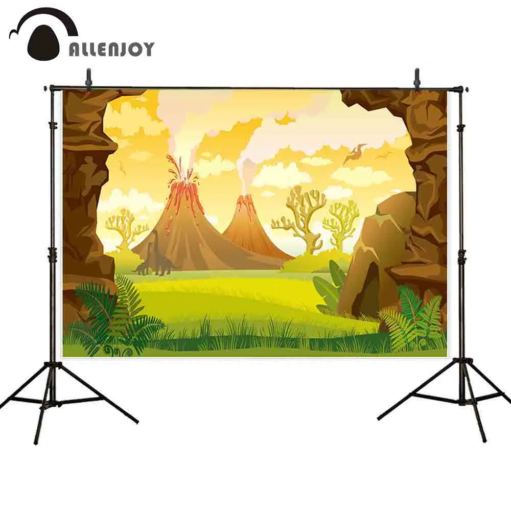Allenjoy обои фотосессия мультфильм примитивный континент динозавр извержение