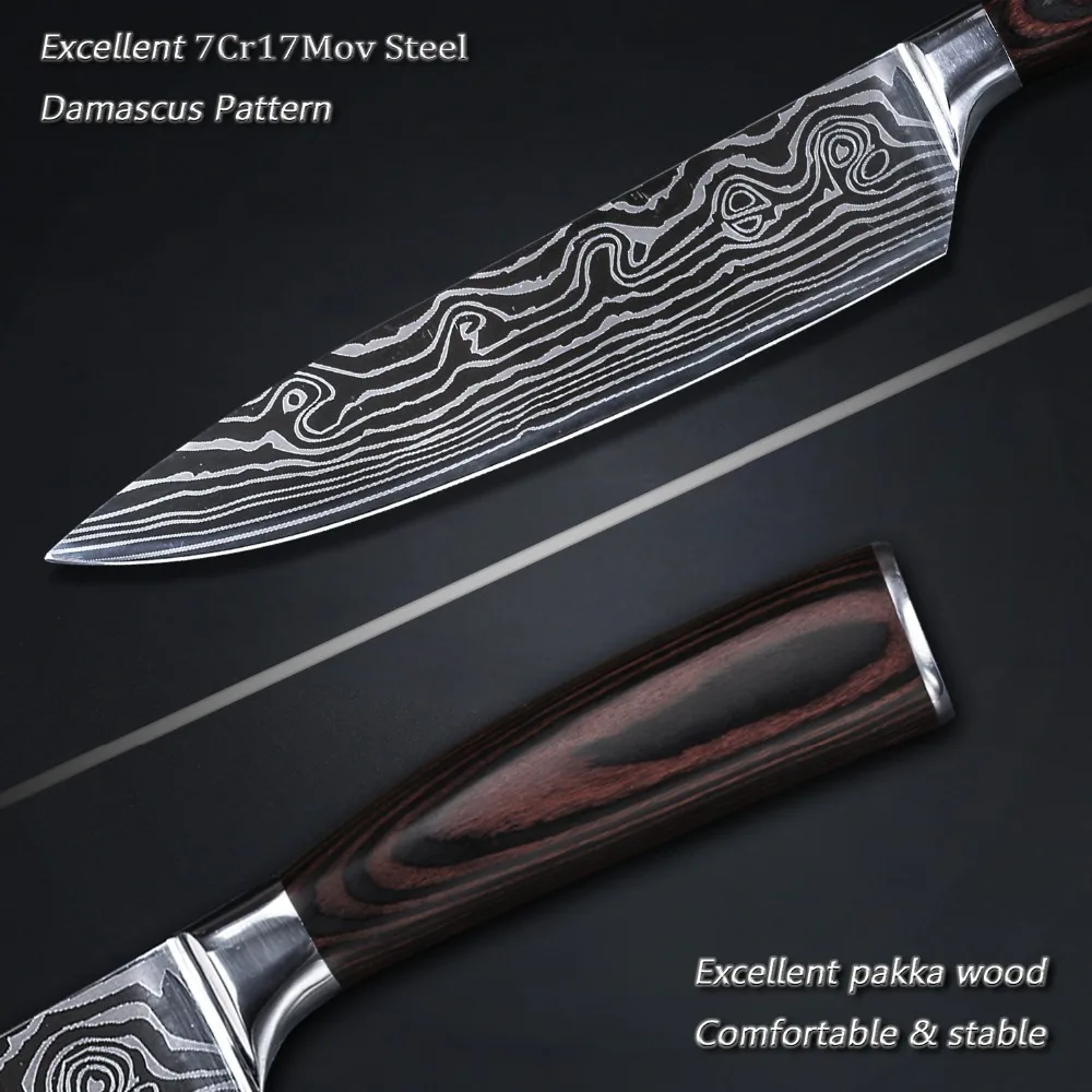 Дропшиппинг высокое качество 8 &quotдюймовые ножи шеф повара имитация дамасской