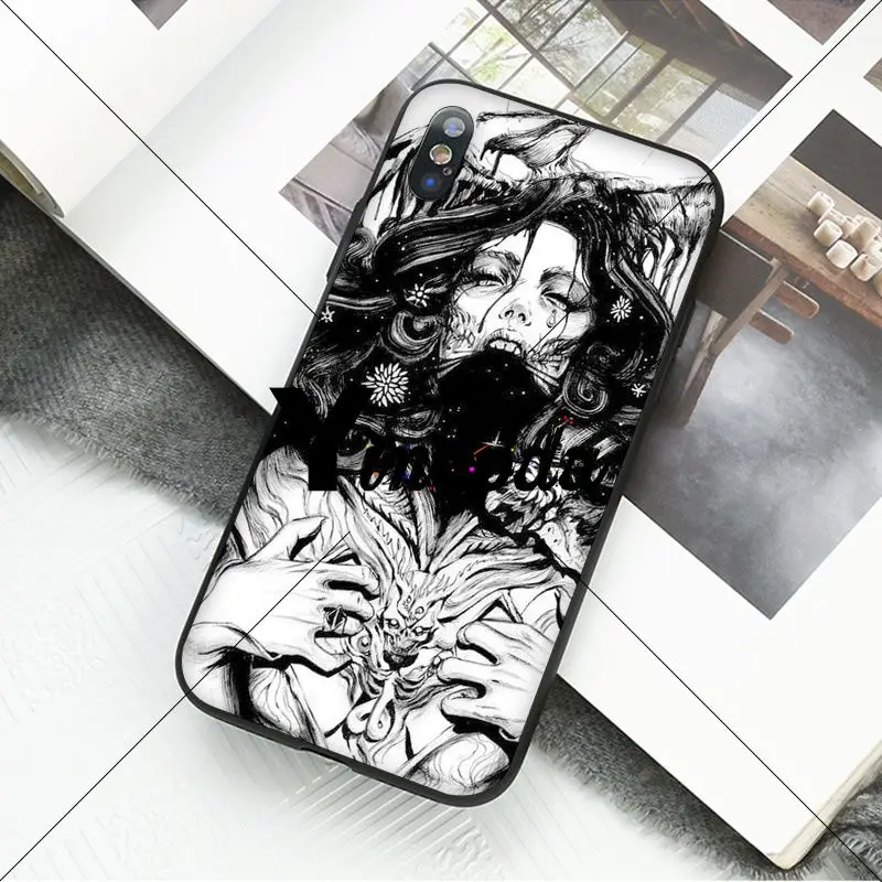Yinuoda Junji Ito Tees Horror Мягкий силиконовый чехол для телефона из ТПУ iPhone X XS MAX 6 6S 7 7plus 8 8Plus