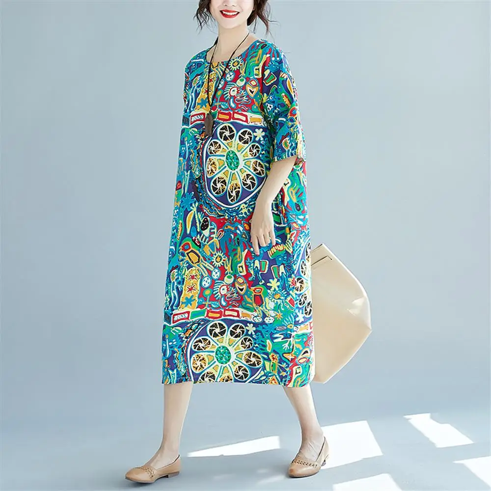 Национальный ветер хлопок лен под старину шею 2018 Лето Рубашка с короткими