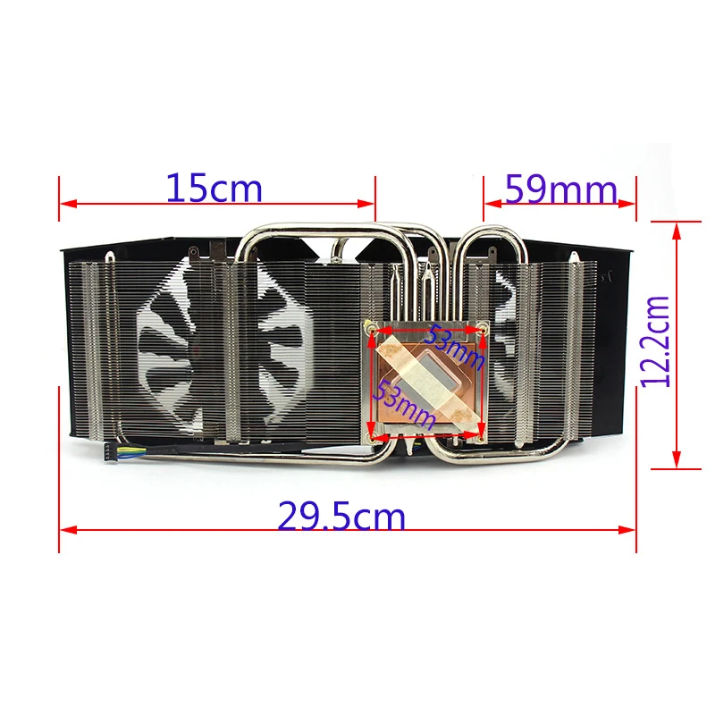 DIY кулер для видеокарты его R9 270X/290 53 мм Процессор видеокарты|Охлаждающие