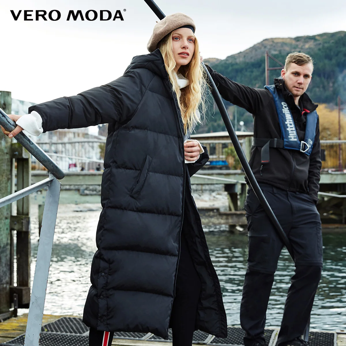Black Vero Moda пуховик пуховик женский женский парка женская зимняя куртка для женщин длинный пуховик с капюшоном | 318412527 - Цвет: Black
