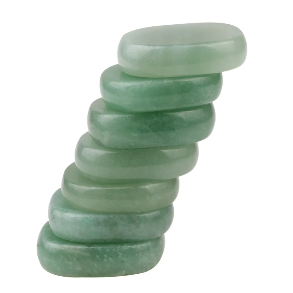 7 шт. натуральный зеленый авантюрин Кристалл целебная чакра камень набор