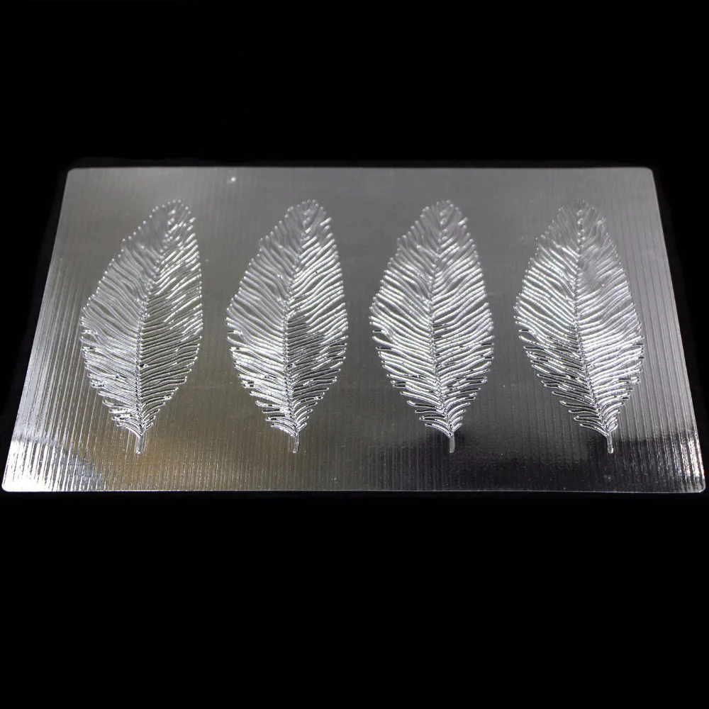 3 шт. набор текстурных листов с перьями пластиковый текстурный коврик тиснение