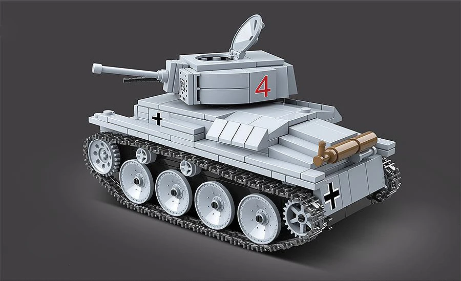 WW2 1938 Skoda LT VZ.38 PZKPFW 38(T) tank batisbricks germany army figures building block world war LT-38 model toys collection