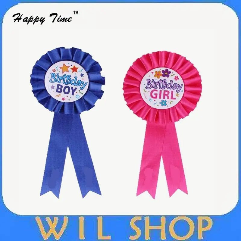 Бесплатная доставка 100 шт Дешевые оптовая продажа розовый синий бейдж для дня