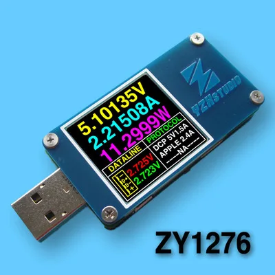 YZXstudio цветной измеритель QC3.0 PD Быстрая зарядка Дракон USB ток и напряжение емкость детектор Тестер - Цвет: Бургундия