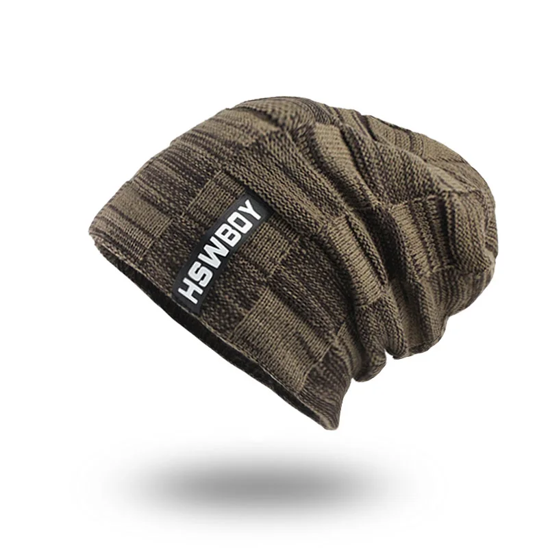 [FLB] Зимние шапки Skullies Beanies, зимние шапки бини для мужчин и женщин, шерстяной шарф, шапки, Балаклава, маска, шапка, вязаная F18002 - Цвет: Khaki hats