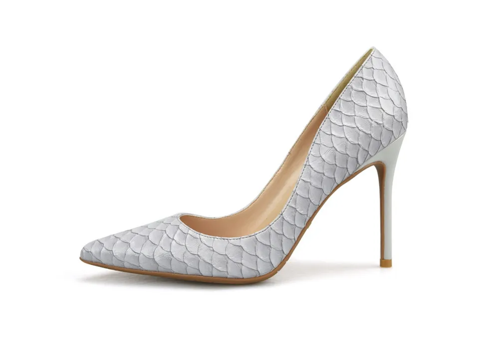 Buono Scarpe пикантные женские слипоны туфли на высоком каблуке женские туфли-лодочки со змеиным узором тонком туфли-лодочки на каблуке Острый носок Для женщин hothigh каблуки Size32~ 46EU