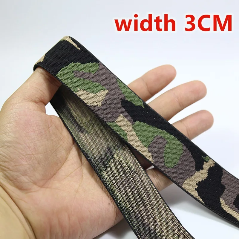 width 3CM Камуфляжные эластичные ленты 30~ 38 мм эластичная лента для одежды сумки брюки эластичная резина DIY Швейные аксессуары резинка - Цвет: width 3CM