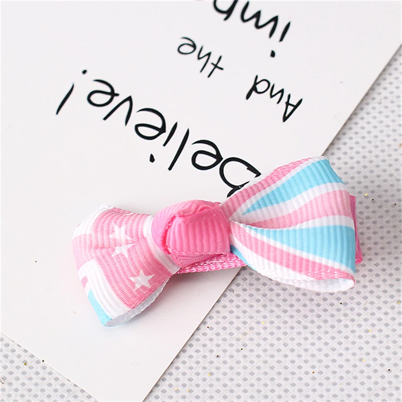 C 1PC Bow Hairpins Girls Hair Accessories Striped Pattern Butterfly Barrette Kids Ornaments Bow-knot | Детская одежда и обувь