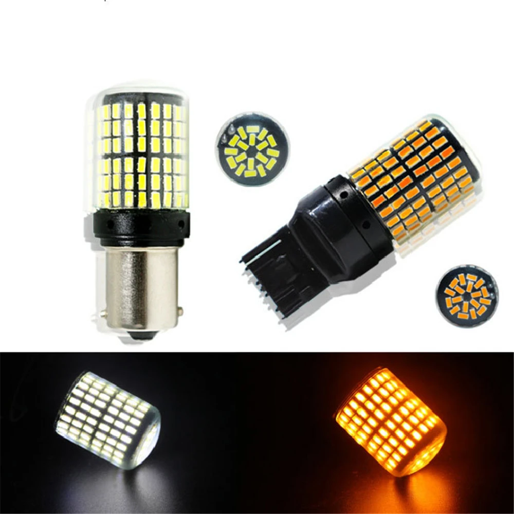 CZPVQ 1 шт. 1156 T20 7440 светодиодный лампы BA15S P21W PY21W 3014 144SMD светодиодный Автомобильный задний фонарь стоп-сигнал Canbus без ошибок авто лампа 12 В