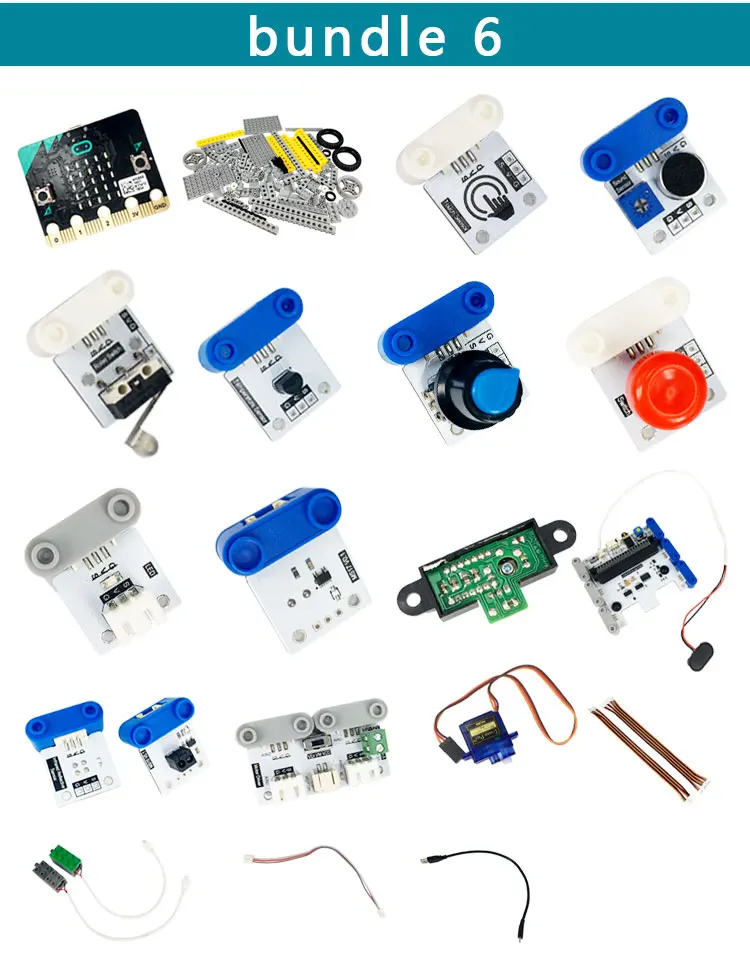 BBC micro: бит nRF51822 KL26Z Bluetooth 16 КБ ОЗУ 256кб флэш-Cortex-M0 карманный компьютер для детей начинающих обучение питону JS - Комплект: Комплект 6
