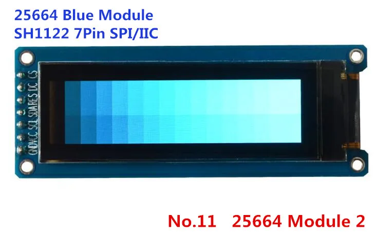 31 контактный COG синий/белый светодиодный экран SH1122G драйвер 2 08*64 SPI/I2C/8Bit плата