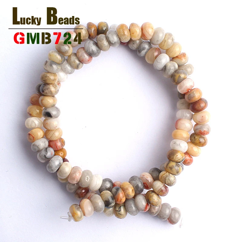 Бусины из натурального камня Crazy Agates Stone Rondelle бусины для изготовления ювелирных