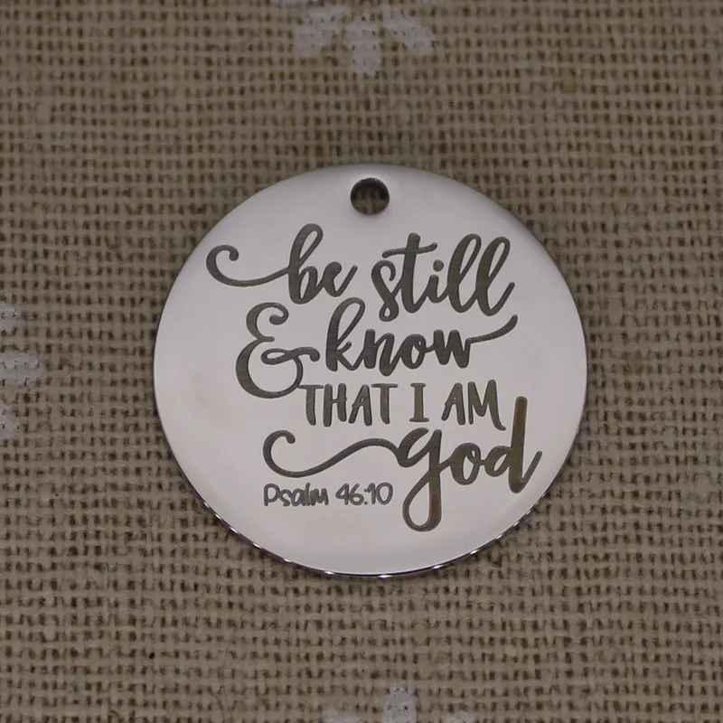 Религиозный Бог кулон быть неподвижным и знать что я нержавеющая сталь