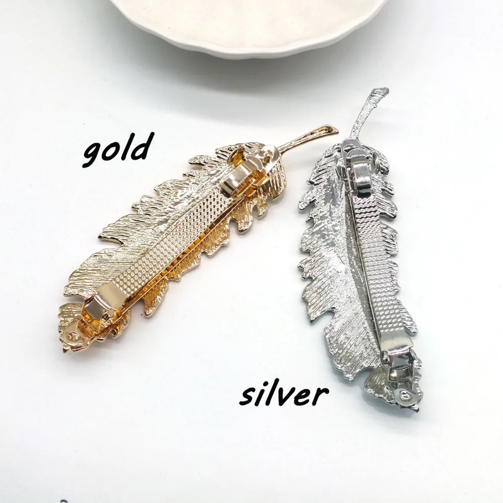 Женские шпильки для волос Zoeber модные с перьями ювелирные изделия листьями