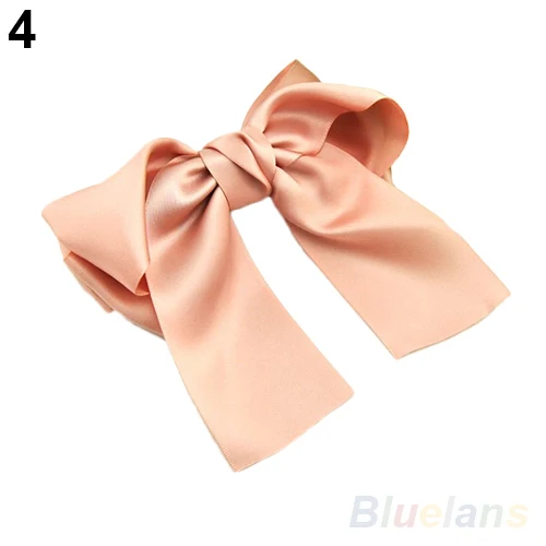 Корейский женский многоцветный сатин лента бант заколки для волос заколка хвост