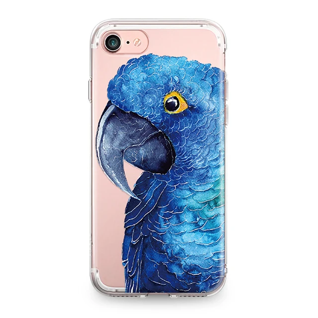 Красивый чехол для телефона из ТПУ с рисунком попугая птица Колибри Iphone 4 4S 5 5S SE 5C 6