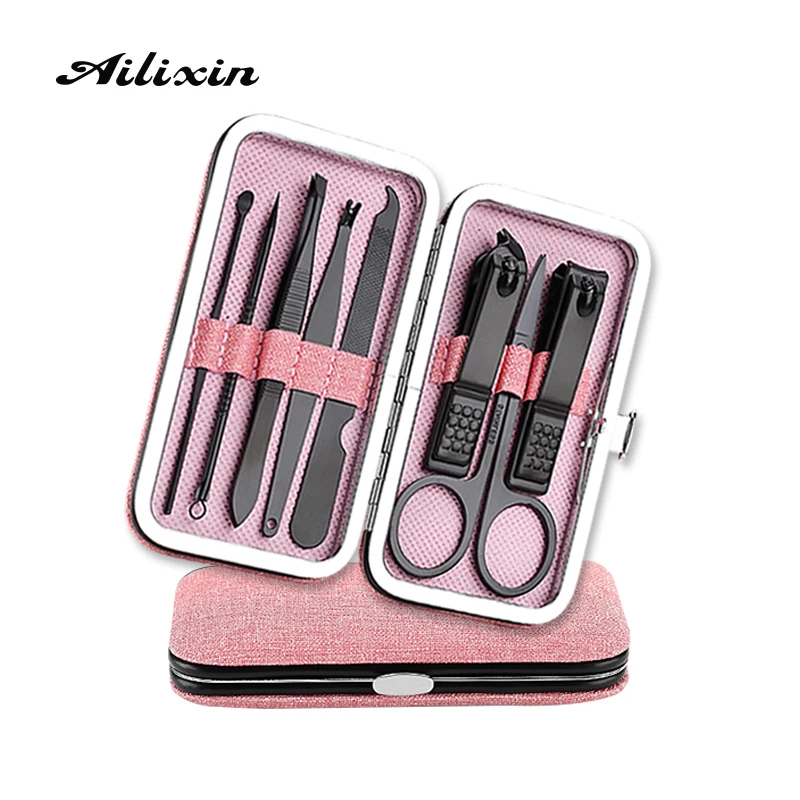 Маникюрный костюм из восьми предметов уход за лицом ручной портативный дорожный