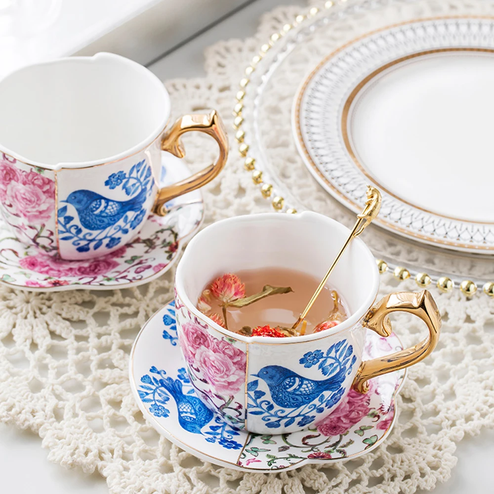 Фарфоровая кофейная кружка европейская маленькая Роскошная Асимметричная