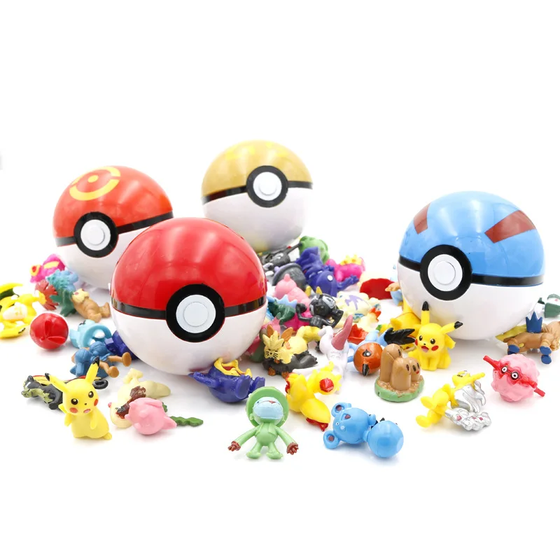 Pokeball 144 различных дизайнов 2 5 3 см мини фигурки горячие игрушки Аниме Фигурки