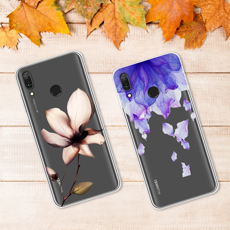 Case For Huawei Y7 2019 6.26 Inch Transparent Printing Drawing Silicone Phone Cases Cover |