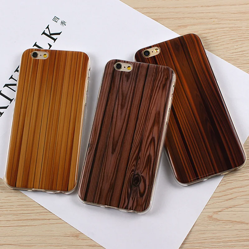 Vertical Wooden Pattern Phone Case For iphone 6 6s Cases 4.7 Inch TPU Soft Back Cover 6Plus Plus Fundas |