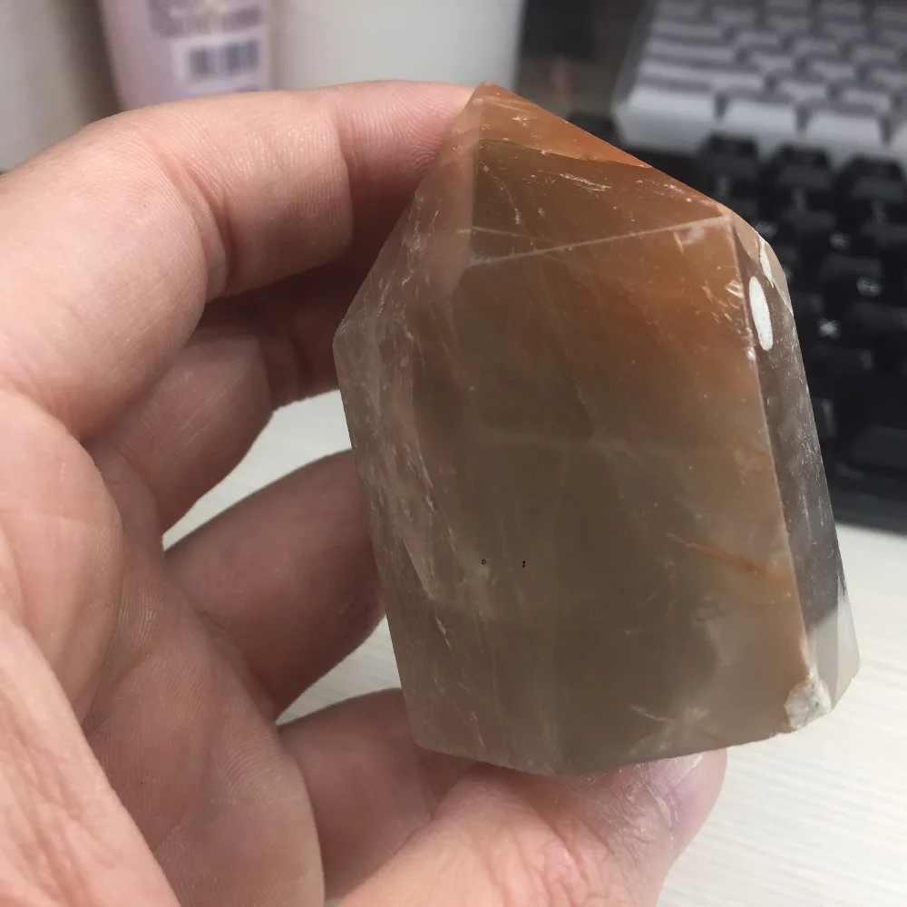 163 г Высокое Качество грубого заживления Rutilated Quartz Point рейки палочка натуральный