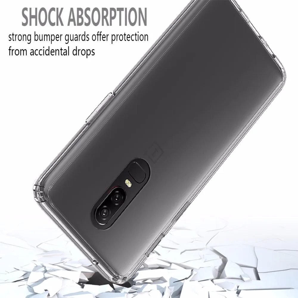 Ударопрочный чехол для OnePlus 6 7 Pro 7T 6t 5T Кристально Прозрачная Жесткая задняя