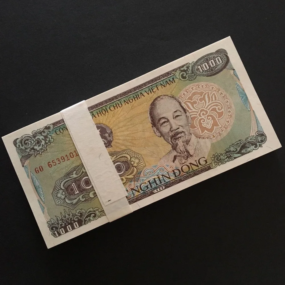 Vietnam 1000 Dong 1 шт/10 шт 1988 P-106 UNC коллекция подарок Азиатский подлинный оригинальная