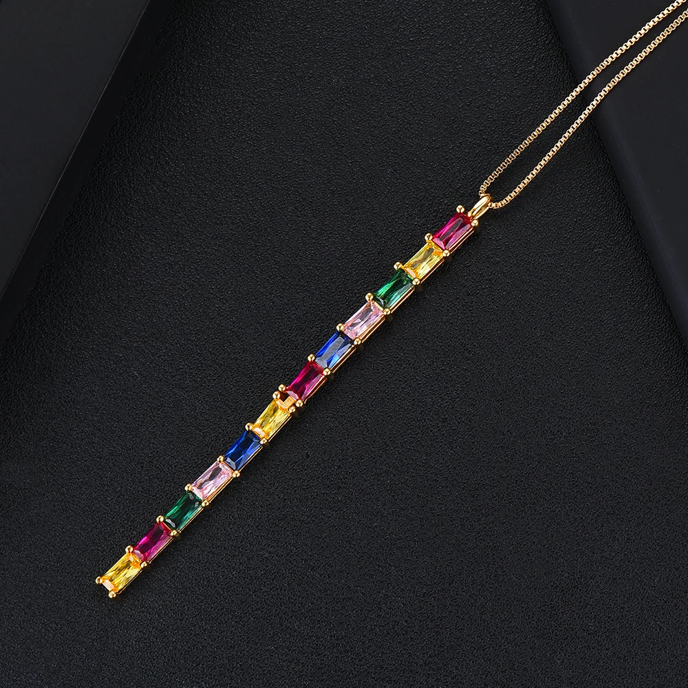 Женское Ожерелье GODKI разноцветное ожерелье с подвеской в виде палочки полностью