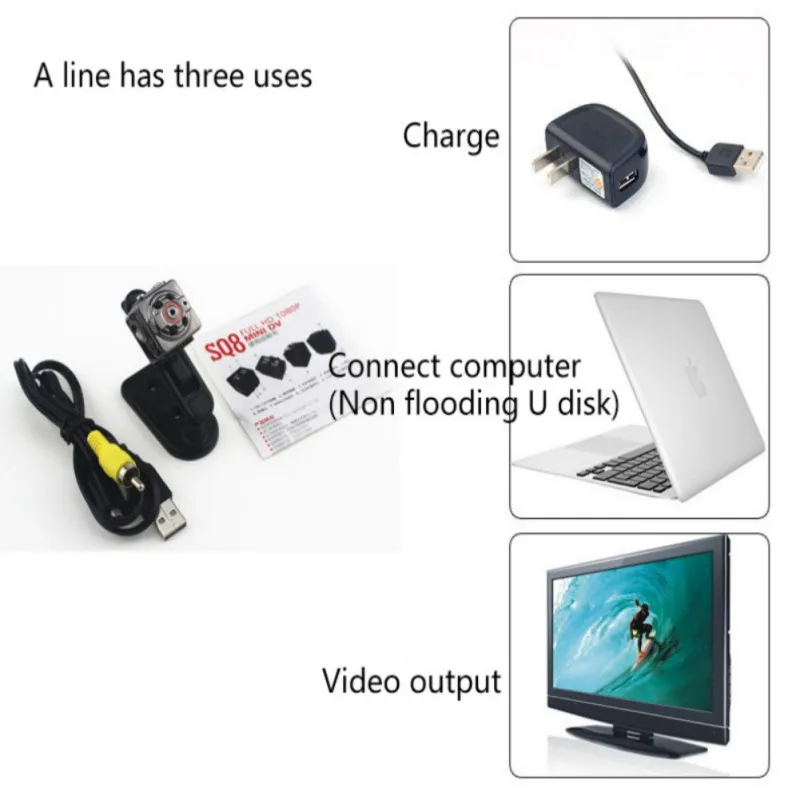 Новинка SQ8 Smart 1080p HD маленькая секретная микро мини камера видео ночное видение