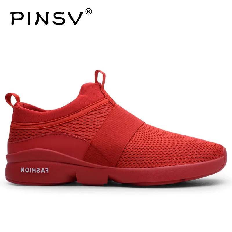 PINSV/Летняя обувь мужские кроссовки Модная Белая мужская повседневная большие