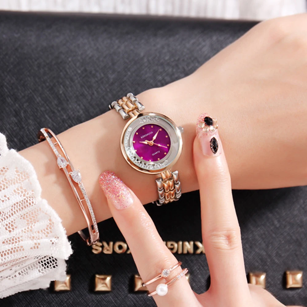 Hot Selling Women Watches Brand New Diamond Bracelet Female Quartz Watch for Woman High Quality Pink Gold WristWatch Reloj Mujer | Наручные